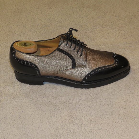 Corthay Horacio Bronze Black Patent Spectator Wingtips Dress Shoes 7D NWOB $2290 main image 8